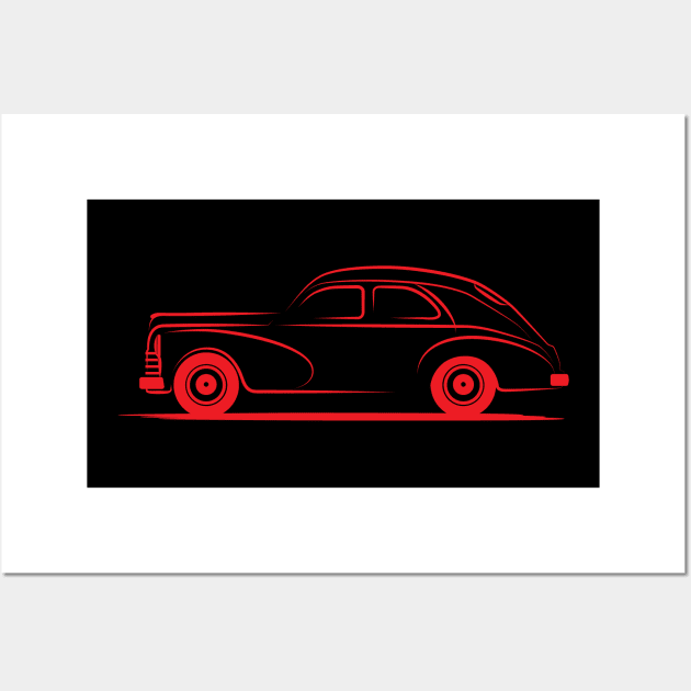 Peugeot 203 Red Wall Art by PauHanaDesign